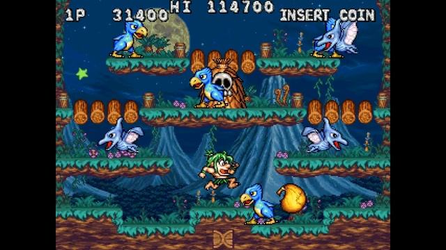 Joe & Mac Returns (Arcade) Game Clear~ I GOT THE POWER!! смотреть онлайн