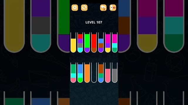 Color Sort Puzzle Level 107 Walkthrough Solution iOS/Android смотреть онлайн