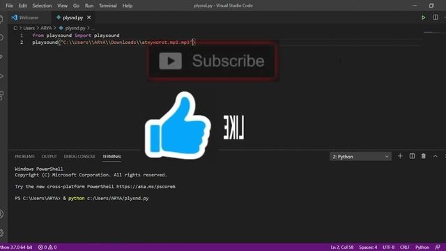 Play songs using PLAYSOUND | Python смотреть онлайн