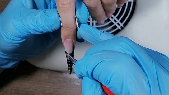 Острый чёрный френч, укрепление гелем смотреть онлайн