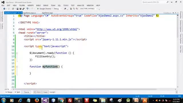 Binding data from database using Ajax Call Part 1 смотреть онлайн