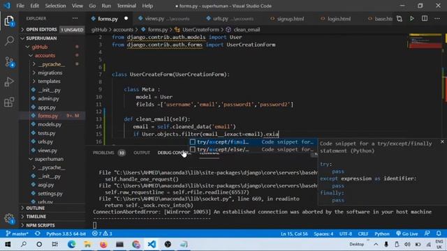 If Email Already Exists in Django | Label Forms Fields |Django Short Course Part 5| Django 3.0.3 смотреть онлайн