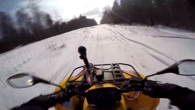 CF500 отжигаем по твёрдому снегу