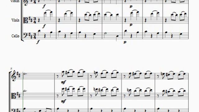 Tartini Sonata No 6 Op. 8 Mvt. 3, Arranged For  Violin, Viola And Cello