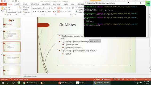 GIT - 11. Tạo các Alias để tăng tốc độ gõ lệnh смотреть онлайн