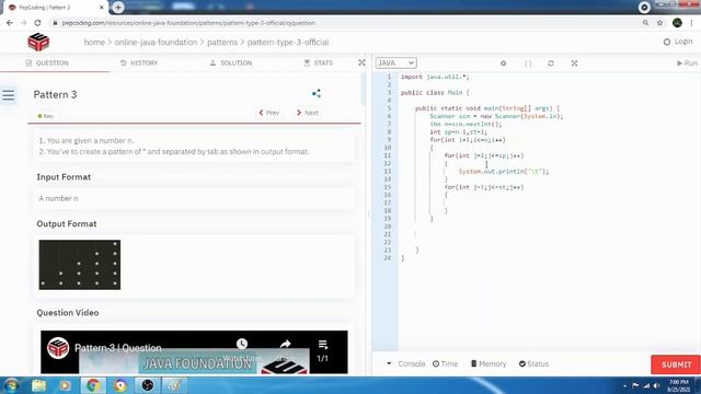 Printing Patterns using Java - Pattren 3 смотреть онлайн