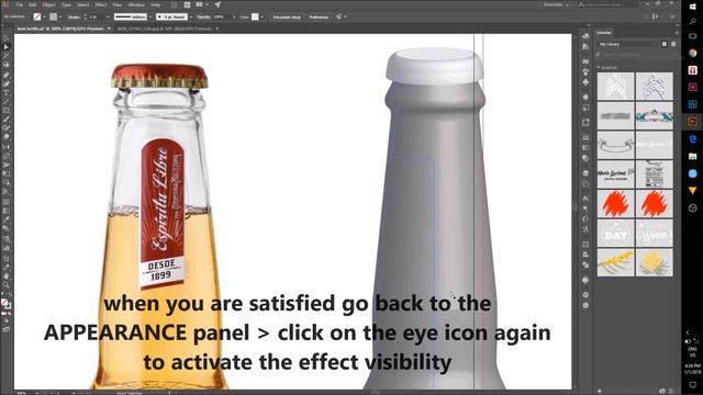 Realistic 3D Bottle Part 1 // Illustrator 3D Objects 2018 смотреть онлайн