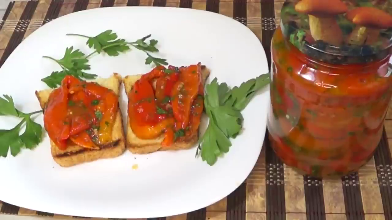 Как быстро за 15 минут ! Приготовить ПЕРЕЦ или ЗАКУСКА из ПЕРЦА как это ВКУСНО просто на БУТЕРБРОДЫ! смотреть онлайн