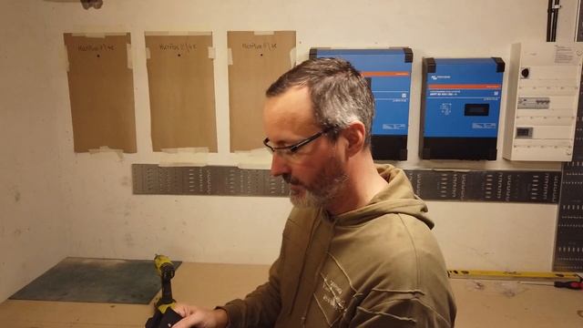 Hanging the Victron MultiPlus II's and the RS SmartSolar MPPT chargers