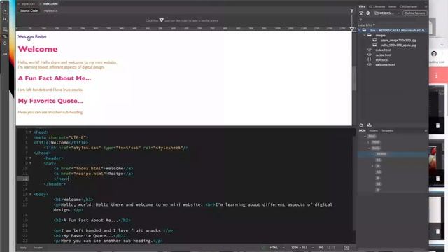 Creating an index.html file and adding navigation смотреть онлайн