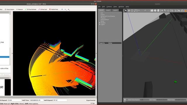 Renault Twizy A-LOAM ROS simulation смотреть онлайн