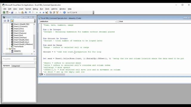 Excel VBA Comment Special "Simple Database Concept" смотреть онлайн