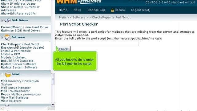 How to use the Perl Script Checker in WHM - WHM Management Tutorials смотреть онлайн