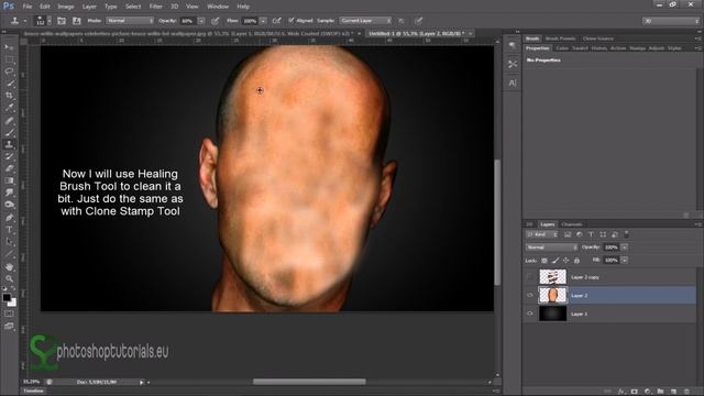 How to create head peel in Photoshop | Photo manipulation tutorial | Photoshop tutorial смотреть онлайн