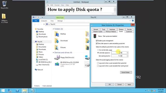 Server 2012 R2- Disk Quota Management смотреть онлайн