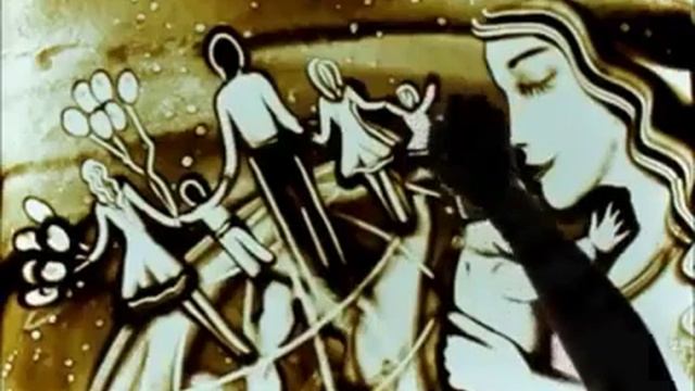 Красивый рисунок из песка на 1 Мая смотреть онлайн