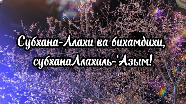 Субхана-Ллахи ва бихамдихи, субханаЛлахиль-‘Азым! Очень сильные слова✨ смотреть онлайн