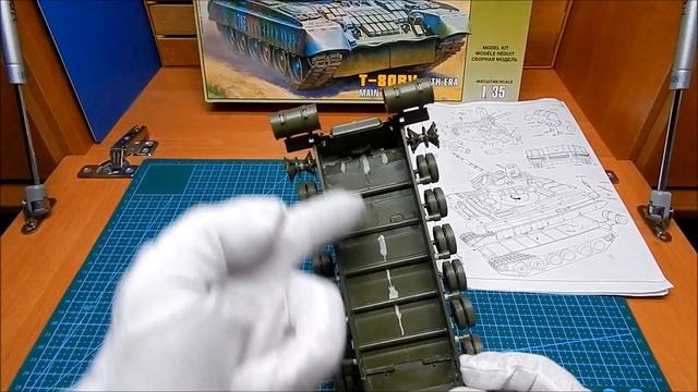 Сборка модели Т-80БВ (Часть 1) в масштабе 1/35 от фирмы «Звезда» смотреть онлайн