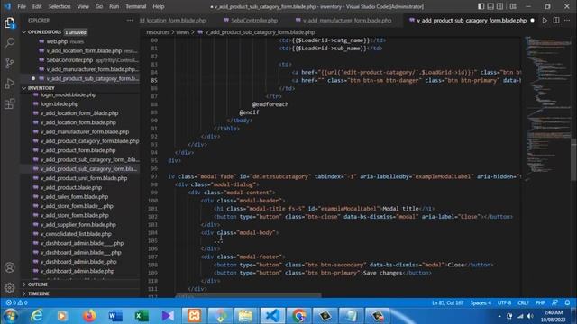 How To Add Bootstrap Modal Confirmation | Laravel Practice Session - 12 | For Beginners смотреть онлайн