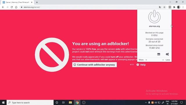 HOW TO REMOVE U ARE USING AD BLOCKER FROM ATERNOS {easy way} смотреть онлайн