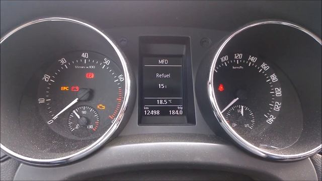 Skoda Yeti, MY2015 - Cruise Control Display Activation - Vključitev Prikaza Hitrosti Tempomata