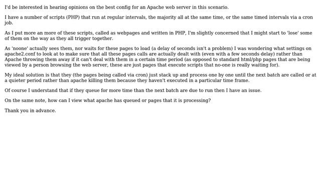 Optimal Apache2 config for this scenario смотреть онлайн