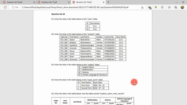 DBMS Question Set 18 | 1st Year | Semester 01 | Java Institute | Likitha Chathubhashini смотреть онлайн