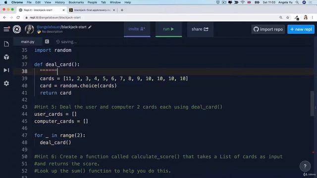 Hint 4 & 5 Solution Walkthrough | 100 Days of Code: The Complete Python Pro Bootcamp for 2022 смотреть онлайн