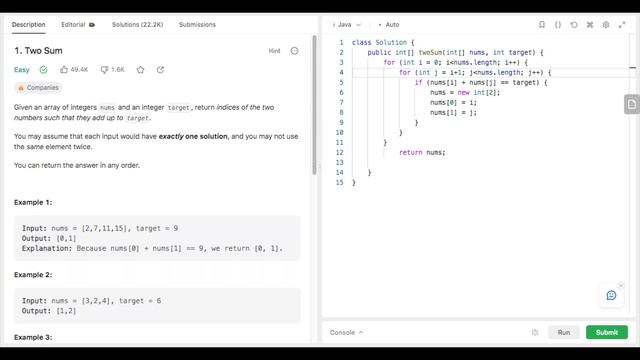 How to solve the TwoSum LeetCode problem using Java смотреть онлайн