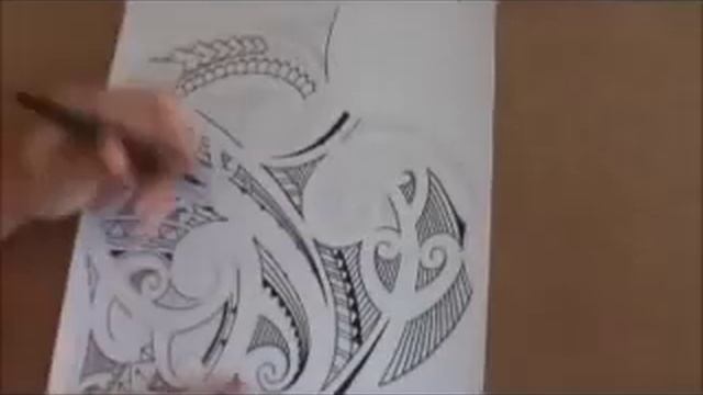 How to draw a Maori shoulder sleeve tattoo смотреть онлайн