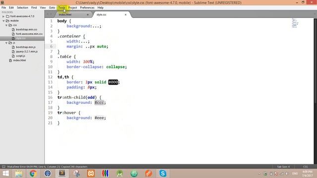 Sublime Text Editor snippet with css смотреть онлайн