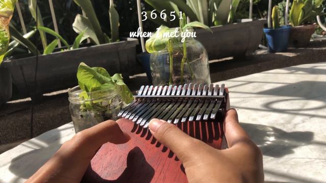 When I Met You Kalimba Cover with Easy Tabs смотреть онлайн