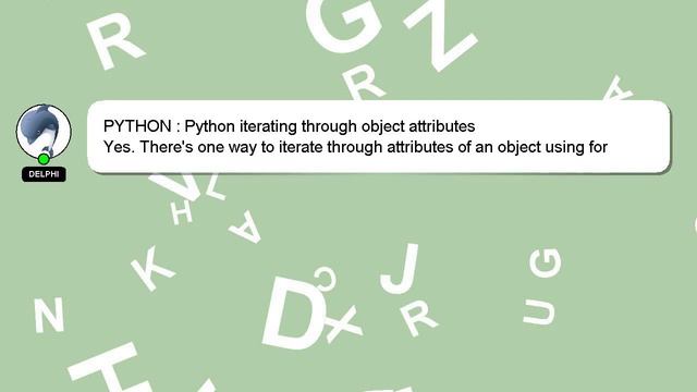 PYTHON : Python iterating through object attributes смотреть онлайн