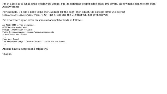 Drupal: Getting VERY strange AJAX/JS 404 errors смотреть онлайн
