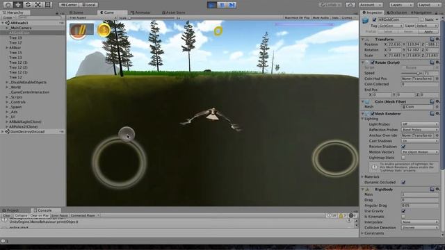 Unity 3D Bird Simulator Game In Progress - I got my Bald Eagle flying! смотреть онлайн