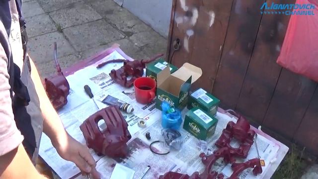 #9 Тотальная реставрация суппортов и замена тормозных трубок в бмв е34. Шиномонтаж у Сереги. смотреть онлайн