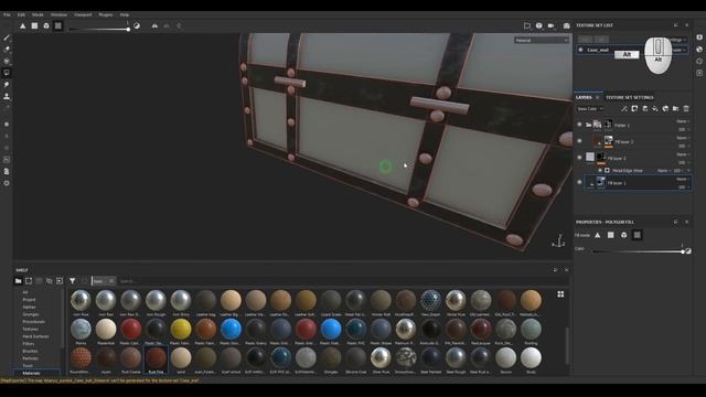 Текстурирование сундука в Substance Painter