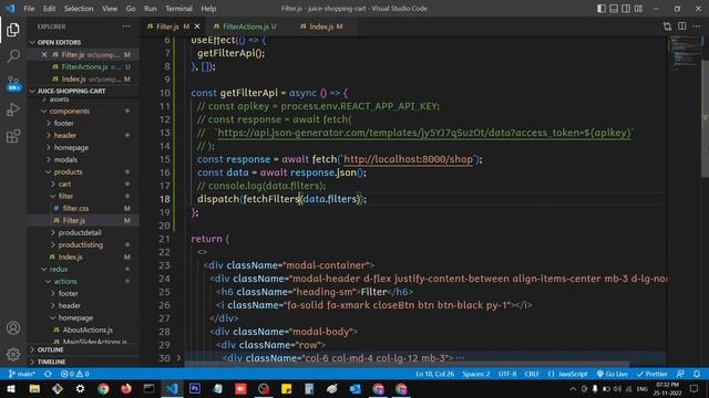 Fetch Filters in React Redux | Redux Shopping Cart | Part 31 смотреть онлайн