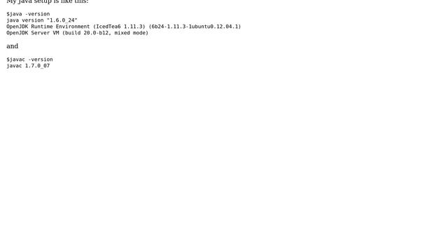 Ubuntu: Exception in thread 