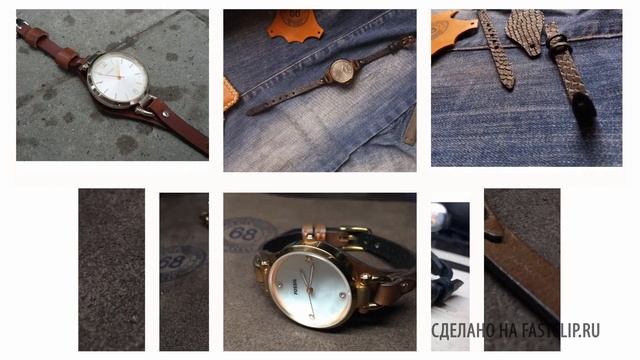 Ремешок для часов Fossil. Ремешки для женских часов. Ремешки Making leather watch strap. bund strap смотреть онлайн