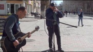 Душевные песни под гитару и губную гармошку.