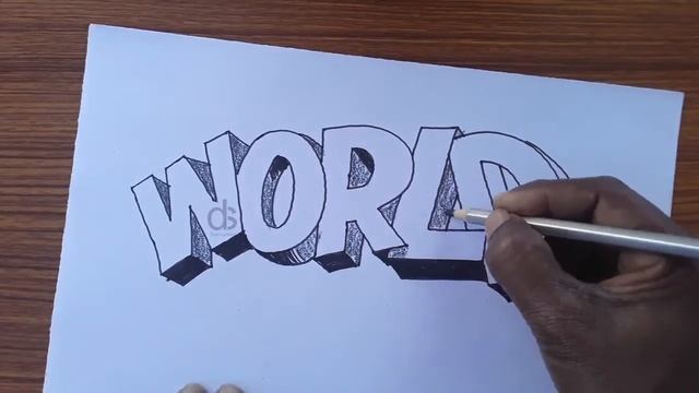 3D Letter Writing in English Floating Font Design - Drawing Sheet смотреть онлайн