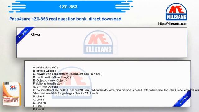 1Z0-853 - Java Standard Edition 5 Programmer Certified Professional Practice Test by Killexams.com смотреть онлайн