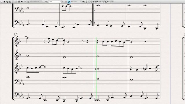 "А белый лебедь на пруду" (гр. "Лесоповал") - ноты для брасс-квинтета смотреть онлайн