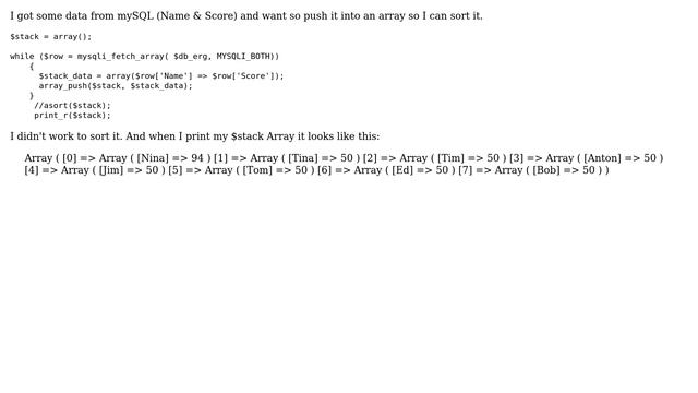PHP push multidimensional array смотреть онлайн