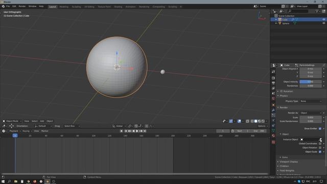 Blender 2.83. Система частиц. Распределение объектов по поверхности. смотреть онлайн