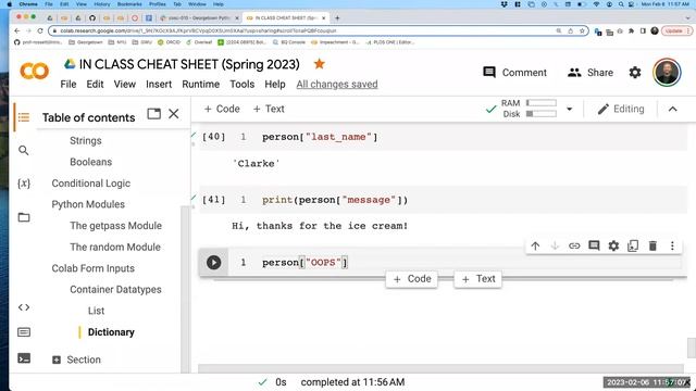 7.3 Dictionaries and Nested Structures | Intro to Python Programming смотреть онлайн