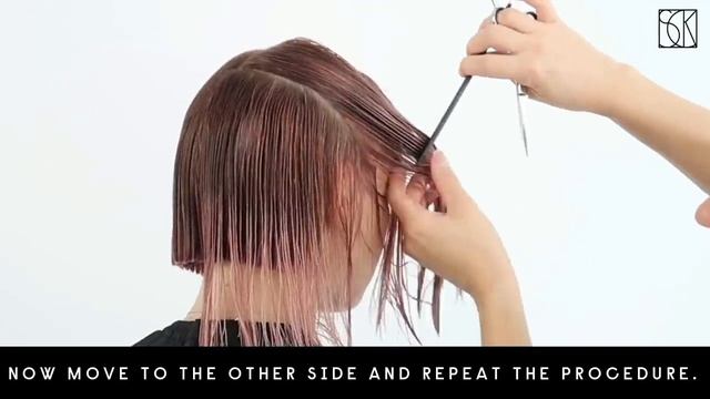 BOB HAIRCUT IN 10 MINUTES (STANDING POSITION) tutorial by SCK смотреть онлайн