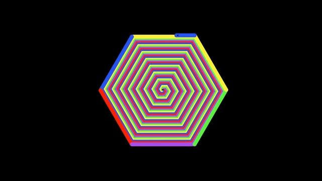 虹色六角形 Hex Rainbow (Drawing with Python) смотреть онлайн