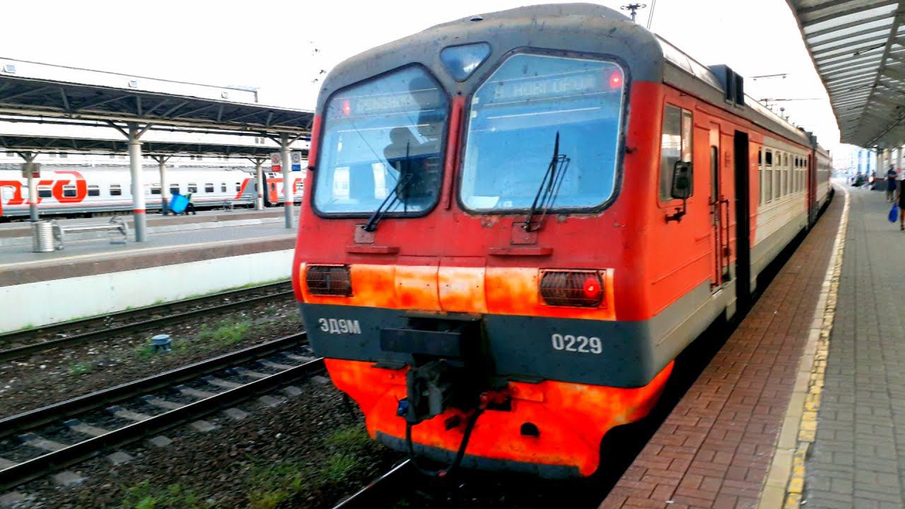 Из окна ЭЛЕКТРОПОЕЗДА Семёнов-Нижний Новгород, ВЕСЬ ПУТЬ /electric Train Semyonov-Novgorod (RUSSIA)